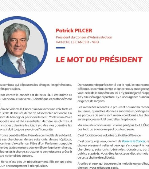 L'édito du Président, par Patrick PILCER - Journal 98