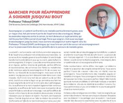 Marcher pour réapprendre à soigner jusqu’au bout